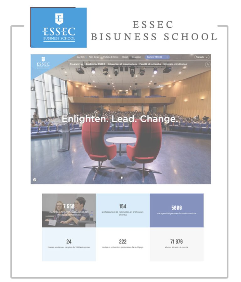 Portail moderne Next.js et intégration Contentful pour la grande école Essec Business School